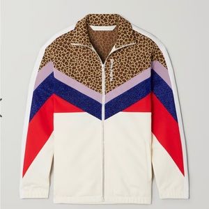 Paneled printed jersey track jacket NEW